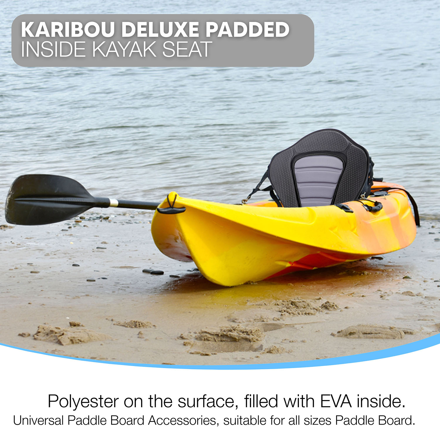 Karibou Detachable SUP and Kayak Seat new snaps hooks